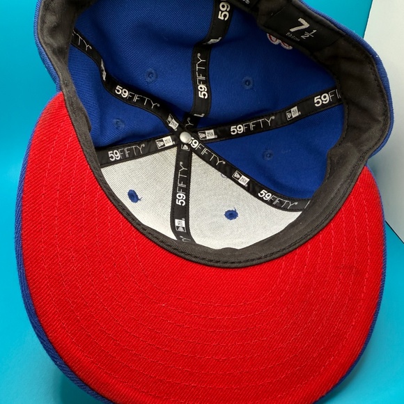 Toronto Blue Jays New Era 59Fifty Official Hat w/Heart Fitted Cap Size 7 1/2 NEW - Picture 6 of 9